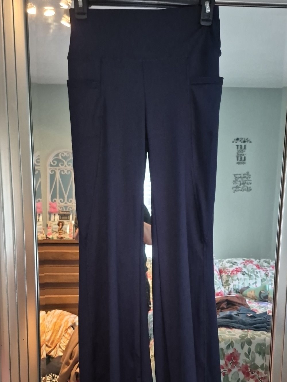 Women’s Navy Wide-Leg Pocket Pants